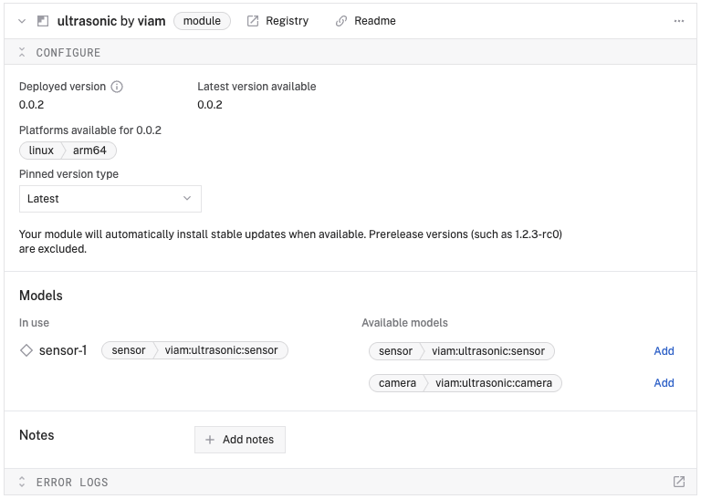 A configured module example.